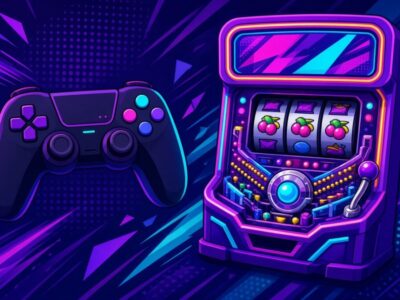 eスポーツとパチスロ機のイメージ